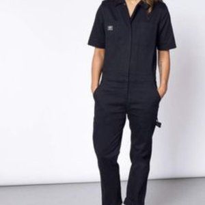 Wildfang Workwear Coveralls Short Sleeve in Black Size Small